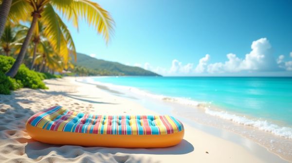 Un matelas gonflable idéal pour se détendre à la plage