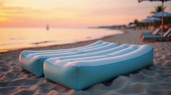 Un matelas gonflable idéal pour se détendre à la plage